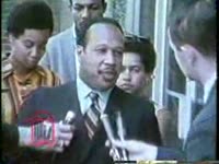WSB-TV newsfilm clip of a protest against segregation at a YMCA while an official tries to explain policy, Atlanta, Georgia, 1967 June 15