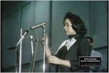 Coretta King presides over black charity concert. Poor people given lunch at Morehouse College.