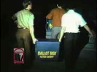 WSB-TV newsfilm clip of polls and campaign headquarters on the night of the mayoral election, Atlanta, Georgia, 1969 October 7