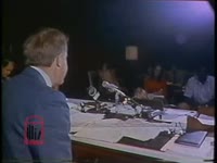WSB-TV newsfilm clip of governor Jimmy Carter condemning Hosea Williams for creating racial unrest in Columbus, Georgia, 1971 June 21