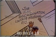 Cartoon; Blacks are Suffering from All Aspects of Discrimination