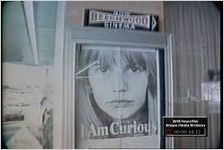 Series of WSB-TV newsfilm clips of the film "I Am Curious Yellow" being shown at a movie theater in the Beechwood Shopping Center in Athens, Georgia, 1971, October 13