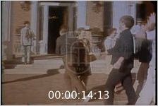 Governor Carter and Students Jog to Fraternity House