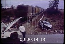 Freight Train and Auto Collide