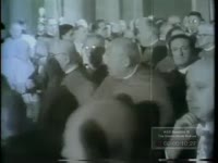 POPE JOHN BLESSES CROWD WAITING TO SEE HIM OUTSIDE THE VATICAN