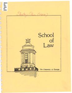 Strategic Plan for the School of Law, 1992