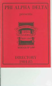 P.A.D. Directory 1984-85