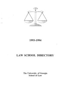 Law School Directory 1993-94