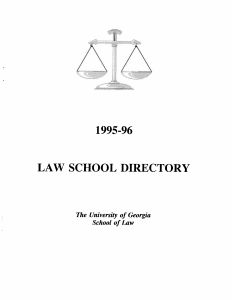 Law School Directory 1995-96