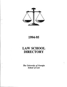 Law School Directory 1994-95