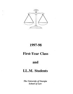 First-Year Class and LL.M. Students 1997-98