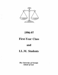 Law School Directory 1996-97 (First Year & LL.M.)