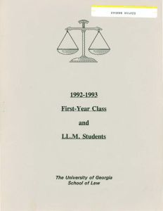 Law School Directory 1992-93 (First Year & LL.M.)