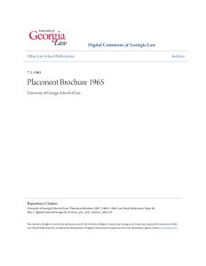 Placement Brochure 1965