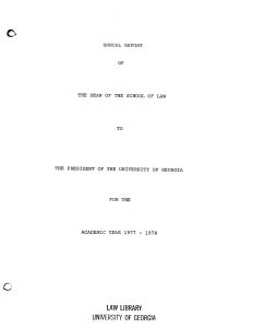 Dean's Report 1978