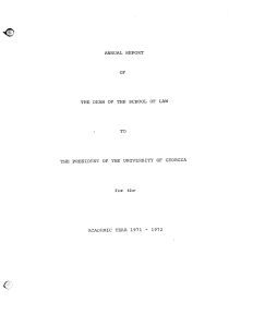 Dean's Report 1972