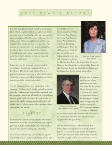 Dean's Report 2005