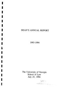 Dean's Report 1994
