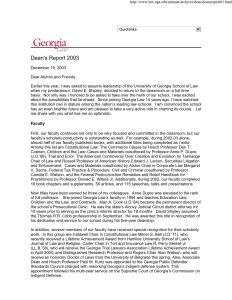 Dean's Report 2003