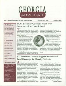 Advocate, Spring 1991, Vol. 26, No. 2