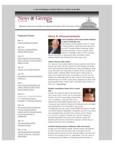 News @ Georgia Law, November 2008