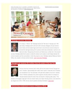 News @ Georgia Law, February 2015