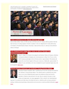 News @ Georgia Law, May 2015