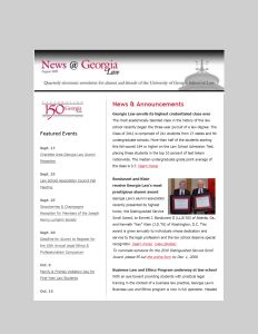 News @ Georgia Law, August 2009