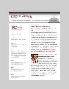 News @ Georgia Law, November 2009