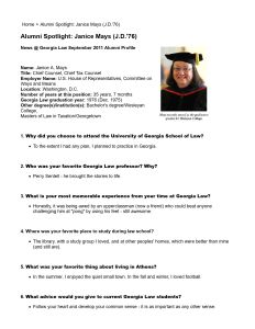 Sept. 2011 E-newsletter Alumni Spotlight: Janice Mays (J.D.'76)