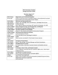 Orientation Schedule, 2016