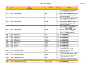 Textbook List, Spring 2018