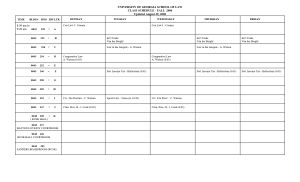 Class Schedule - Fall 2006