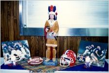 Photo of Memorabilia and Statue of Brave mascot