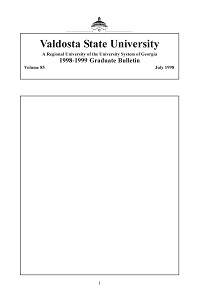 Valdosta State University Course Catalogs, 1988-2016