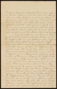 Land Deed Dispute, Camden County, 1882