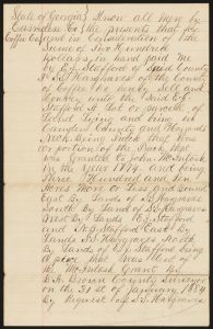 Warranty Deed, Camden County, 1885