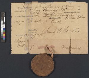 Land Warrant, Wayne County, 1837