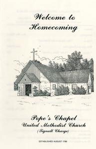 Pope's Chapel United Methodist Church 58th Annual Homecoming, October 5, 2014