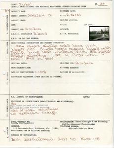 Georgia Architectural and Historic Properties Survey of Haralson St., Rebecca, Turner County, Ga., March 1981