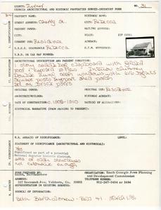 Georgia Architectural and Historic Properties Survey of Cherry St., Rebecca, Turner County, Ga., March 1981