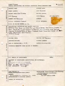 Georgia Architectural and Historic Properties Survey of Unknown [5], Sycamore, Turner County, Ga., 1981
