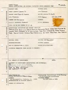 Georgia Architectural and Historic Properties Survey of Dasher St. [2], Sycamore, Turner County, Ga., 1981