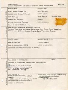 Georgia Architectural and Historic Properties Survey of Dasher St. [6], Sycamore, Turner County, Ga., 1981