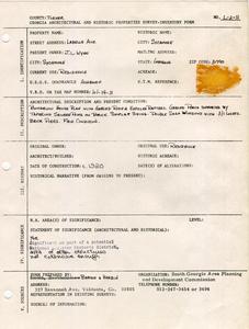 Georgia Architectural and Historic Properties Survey of Labelle Ave. [2], Sycamore, Turner County, Ga., 1981