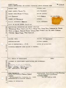 Georgia Architectural and Historic Properties Survey of Collins St. [2], Sycamore, Turner County, Ga., 1981