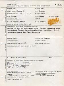 Georgia Architectural and Historic Properties Survey of Railroad St. [1], Sycamore, Turner County, Ga., 1981