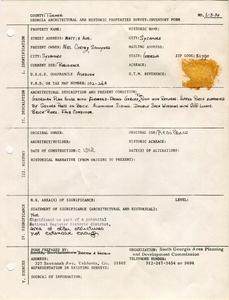 Georgia Architectural and Historic Properties Survey of Mattie Ave. [1], Sycamore, Turner County, Ga., 1981