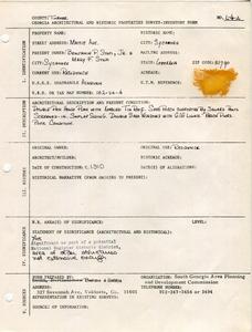 Georgia Architectural and Historic Properties Survey of Mattie Ave. [7], Sycamore, Turner County, Ga., 1981