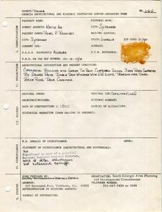 Georgia Architectural and Historic Properties Survey of Mattie Ave. [11], Sycamore, Turner County, Ga., 1981